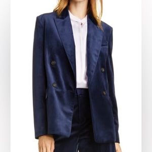 Vince Velvet Double Breasted Blazer